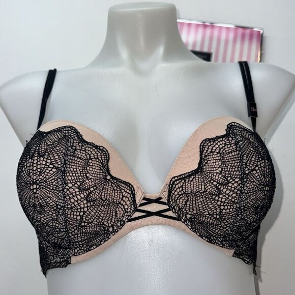 🔥VICTORIA SECRET  multiway strapless PUSH-UP  BRA SET 32D// Small NEW - Picture 2 of 9